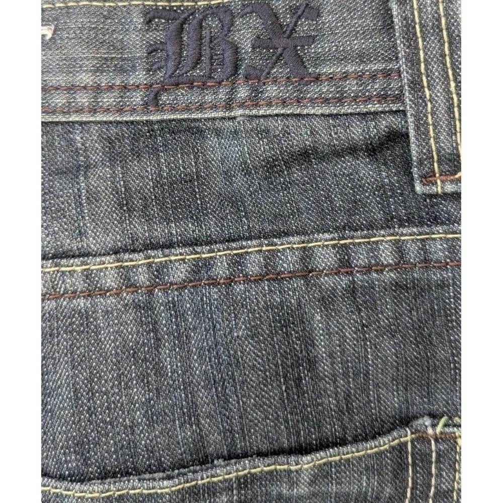 Brooklyn Xpress Jeans Mens 42x34 Dark Y2K Baggy Wide Leg Skater Grunge Goth 00s - Picture 6 of 9